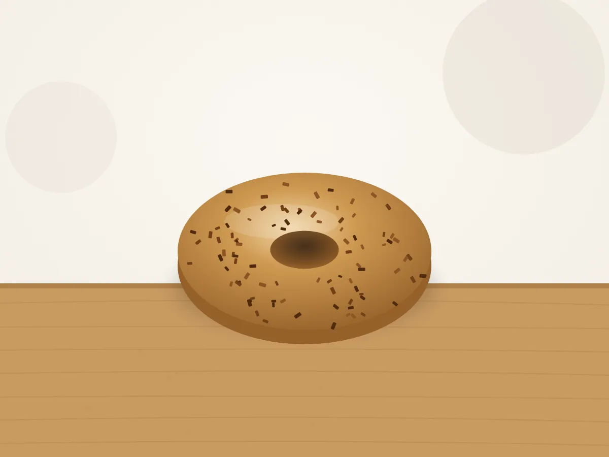 Illustration of Onion Bagel