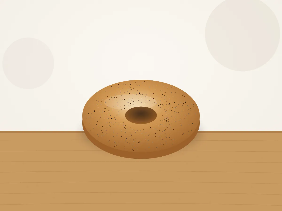 Illustration of Poppy Seed Bagel
