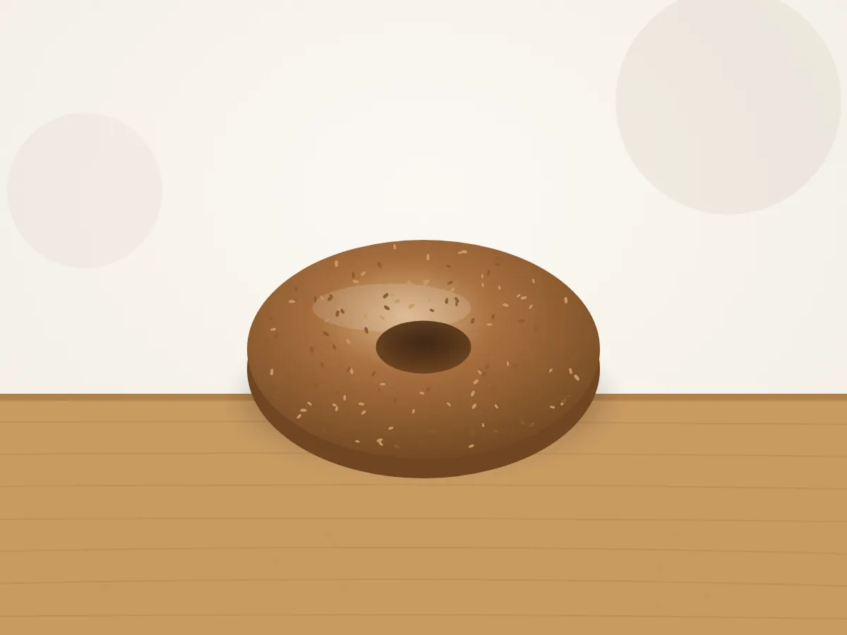 Illustration of Whole Wheat Bagel