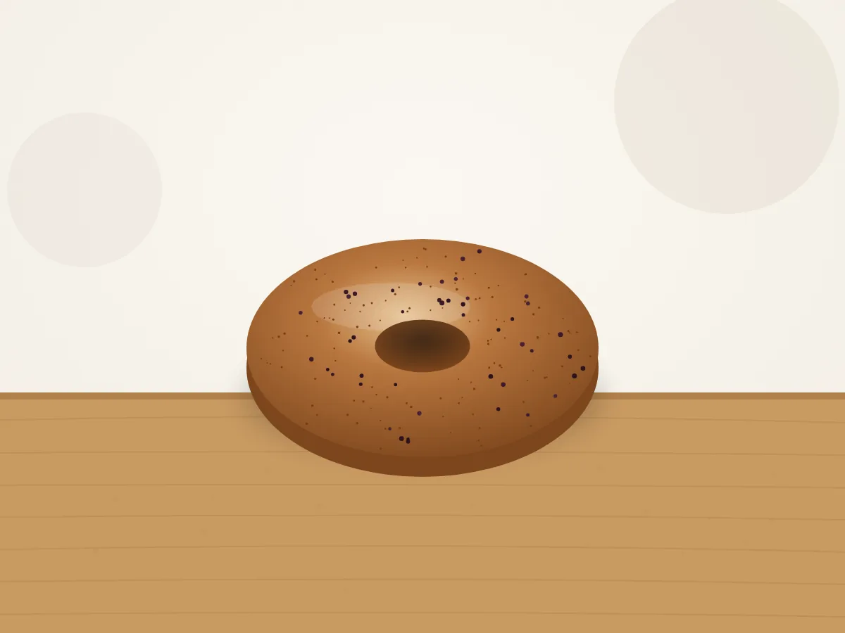 Illustration of Cinnamon Raisin Bagel