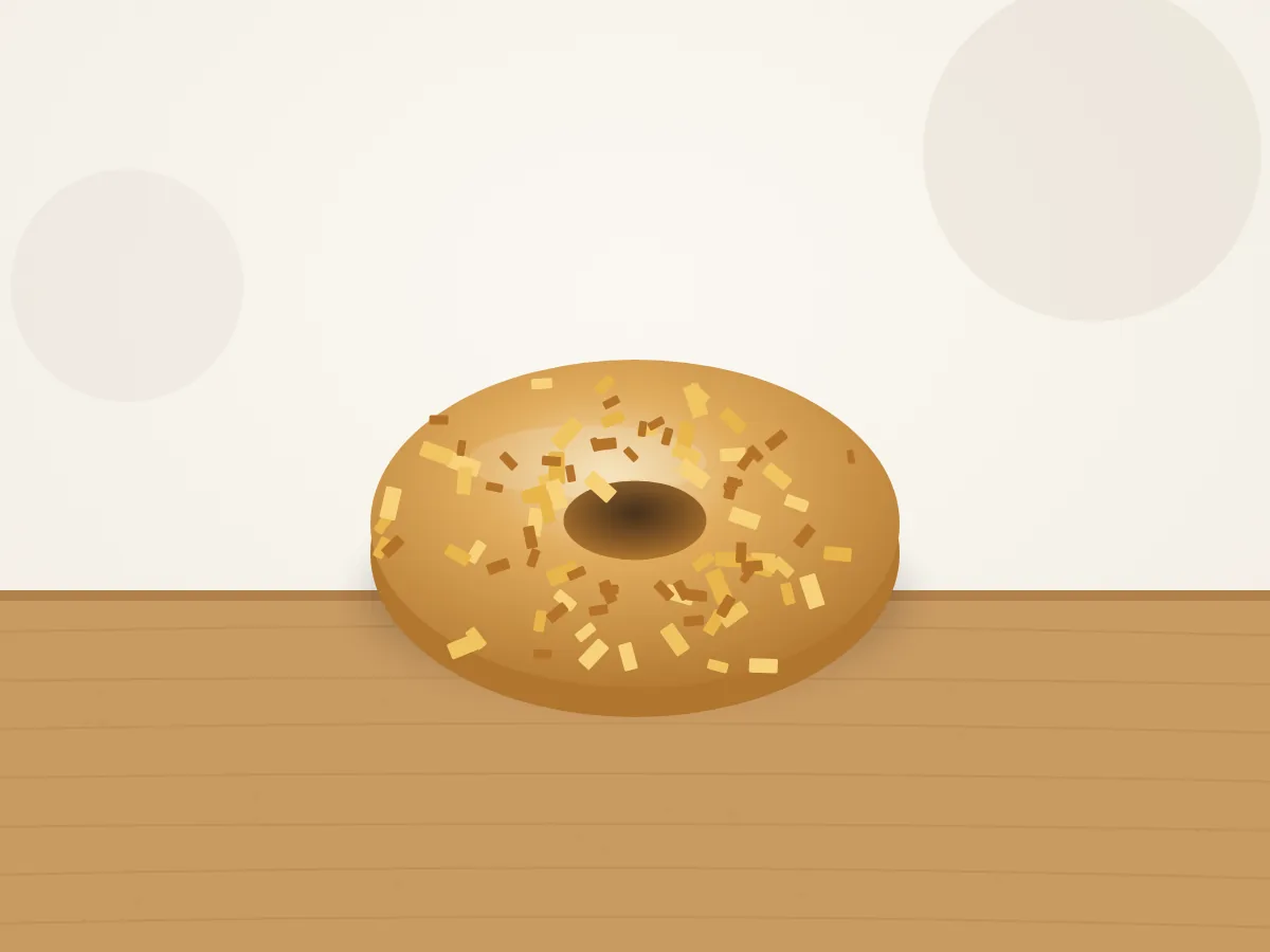 Illustration of Asiago Bagel
