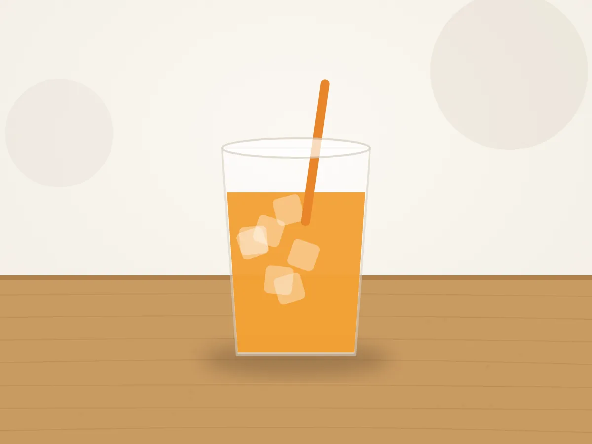 Illustration of Fresh Orange Juice