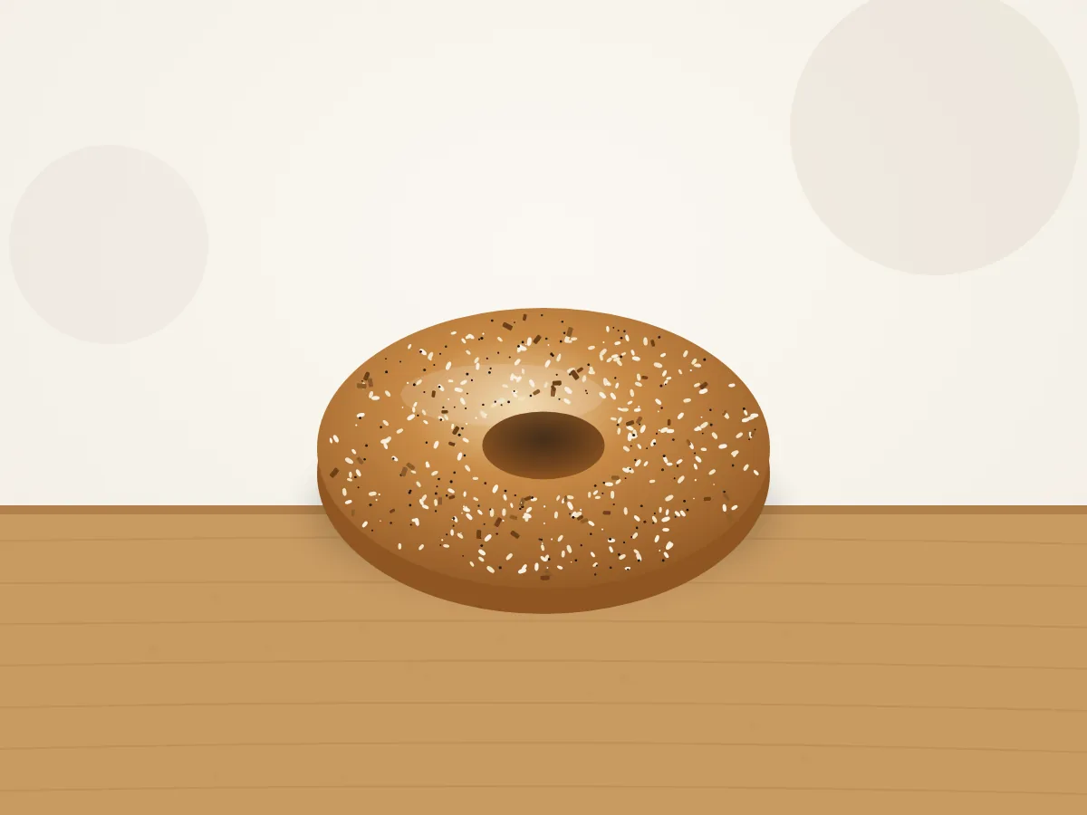 Illustration of Everything Bagel