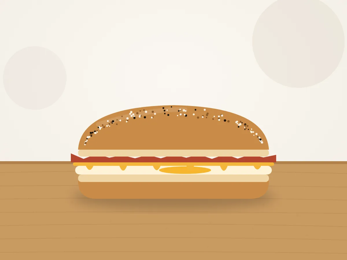 Illustration of Bacon, Egg & Cheese